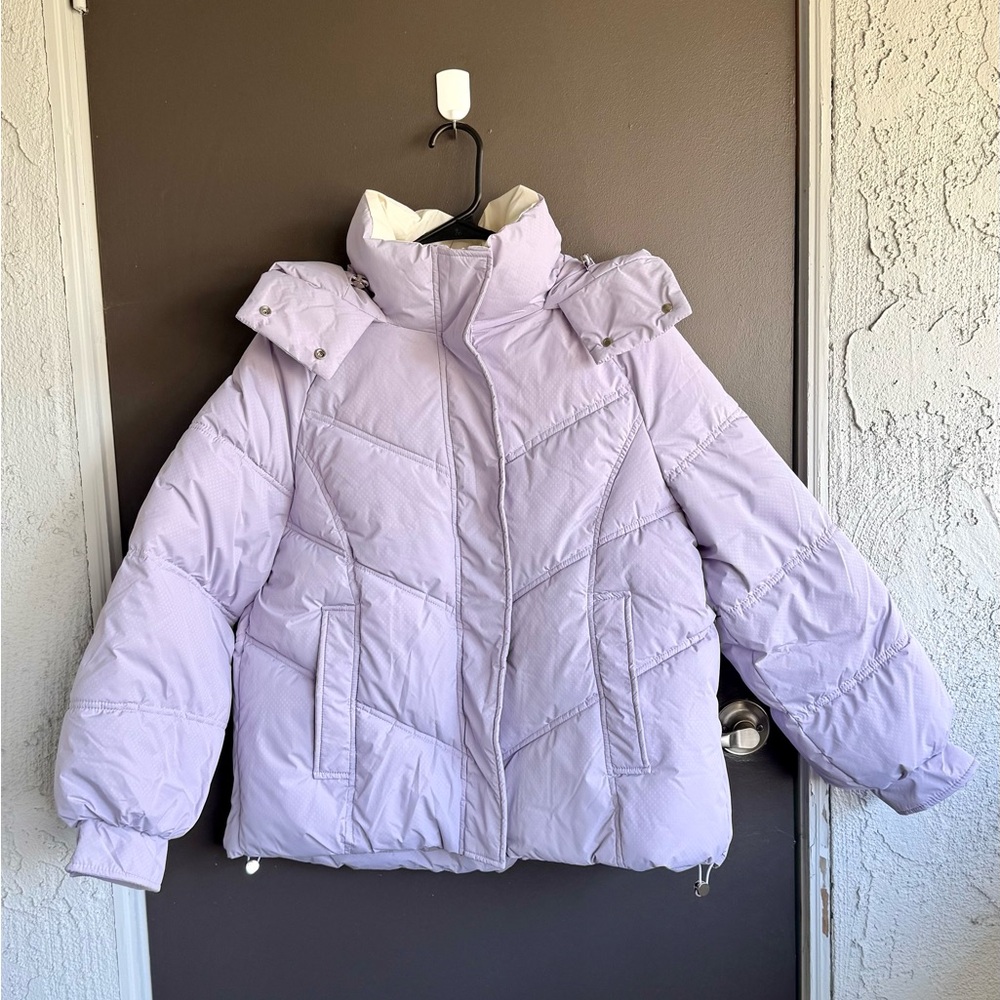 Women's Light Purple Puffer Jacket